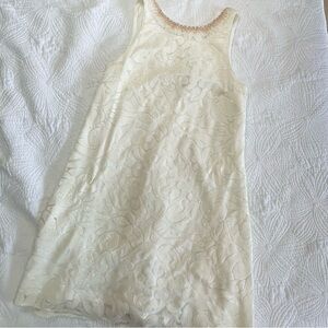 Badgley Mischka White Sequined Dress NWT